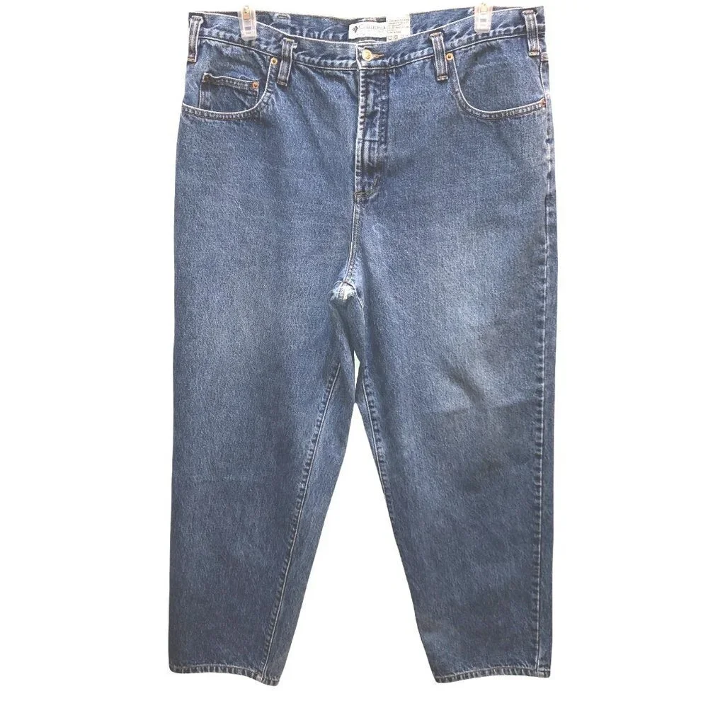 Columbia 40 x 30 (38 x 31) Medium Wash Blue Pockets Straight Leg Denim Jeans